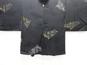 大正ロマン　竹笹模様織出し一ツ紋羽織